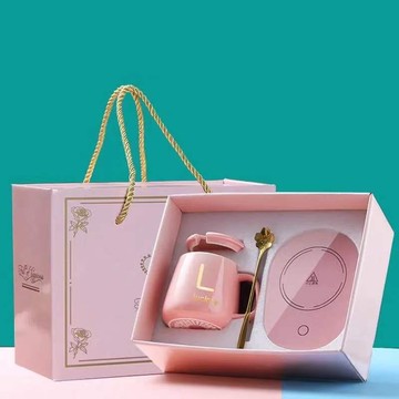 馬克杯 水杯 簡約 55度 暖暖 帶蓋 勺 韓版 陶瓷杯 女學生 咖啡杯 家用茶杯 勺 陶瓷馬克杯 簡約水杯