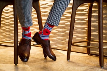 MrD London 英倫紳士襪 – 虞美人花 – 灰藍