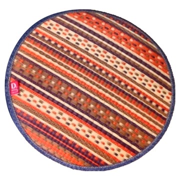 九州 IKEHIKO 天然 Mile 藺草紋織圓型坐墊 日本製造  茶葉咖  1個  38 x 3.5cm