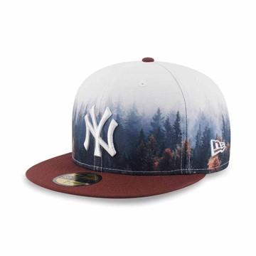 NEW ERA 男女 59FIFTY 59FIFTY PACK - FOREST 紐約洋基 印花/赤褐 NE14700993