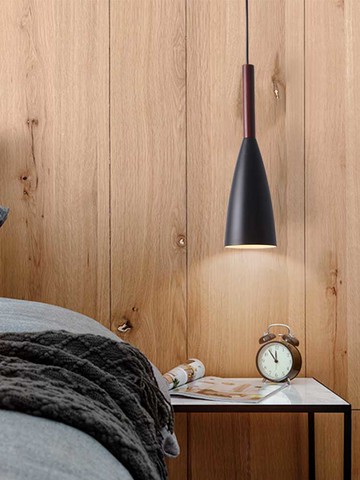 極簡床頭吊燈現代簡約臥室燈北歐家用創意長線單頭床頭燈民宿吊燈