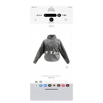 KC 425g小眾重磅貼布做舊印花高街水洗破壞磨破連帽衛衣