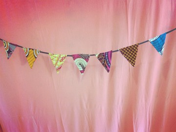 【熱戀非洲】非洲花布派對露營三角旗(12片)