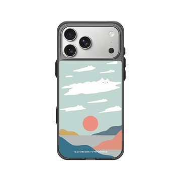 iPhone 17 Pro Max Clear (相機按鈕) 酷墨灰 - ilovedoodle (Lim Heng Swee) - Cat Landscape - Cloud 貓咪雲