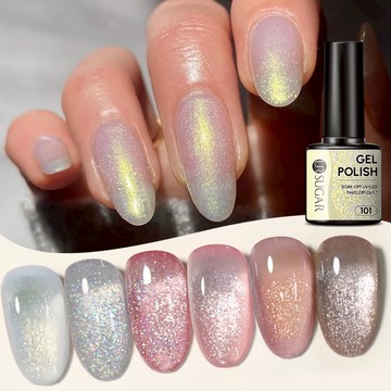 UR SUGAR 7ml 爆閃 碎鑽光療膠 指甲凝膠 璀璨 蹦迪甲油膠 亮片凝膠 閃粉膠 粉色玫瑰金色光療膠