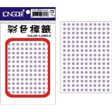 【阿翔小舖】『LONGDER』龍德 5MM圓點自黏標籤 LD-506 1760張/包 20包