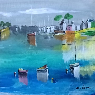 法國翁拉佛爾海邊一景