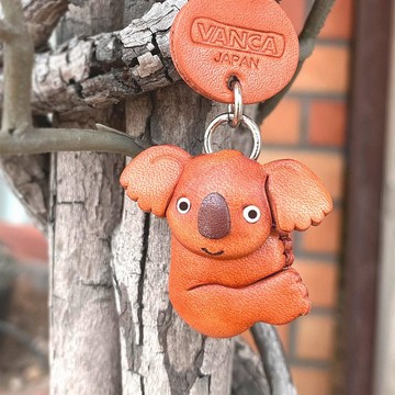 無尾熊 動物 迷你 真皮鑰匙圈 手作 日本製 立體造型 VANCA