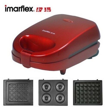 強強滾p- ????日本 imarflex伊瑪 三合一 鬆餅機三明治機甜甜圈 【升級版 IW-733 ??送3組烤盤】