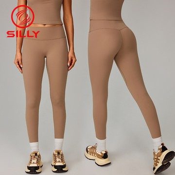 高腰提臀磨毛瑜伽褲女跑步速乾健身褲外穿顯瘦緊身運動褲