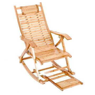 竹搖搖椅躺椅大人老人逍遙椅午睡摺疊椅老爺椅陽台搖椅家用涼椅「 雙12購物節免運免運
