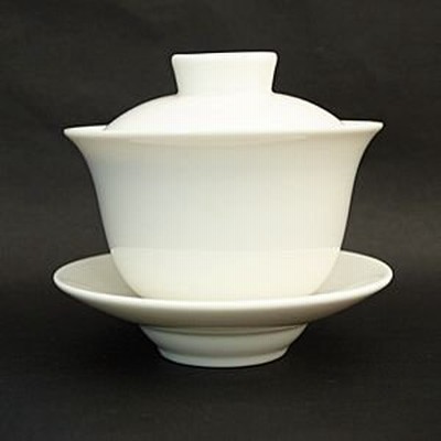 台湾茶器　蓋碗 白磁・大 風清堂