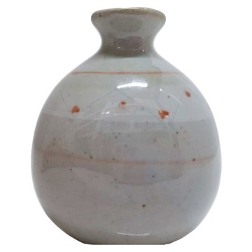 利休白茶赤點陶瓷花器  9 x 7cm