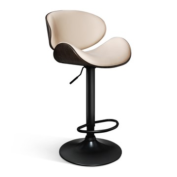 【潮傢俬】Royal Madrid 皇家馬德里吧台椅(皮質)-米