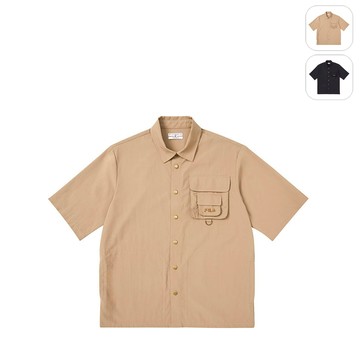 【FILA】男性 平織襯衫-卡其 1WSY-1420-KK