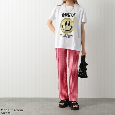<NAO>GANNI Tシャツ スマイルマーク r400