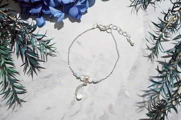 【馬爾地夫的藍】天然石手鍊