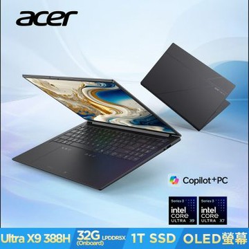 Acer 宏碁 Swift Go AI SFG16-I71-94JT 16吋OLED輕薄筆電(CUX9-388H/32GB/1TB/Win11)