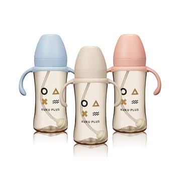 KU.KU KUKU PLUS純真之瞳寬口PPSU成長奶瓶300ml(新生兒適用)
