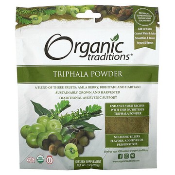 Organic Traditions, 三果寶粉，7 盎司（200 克）