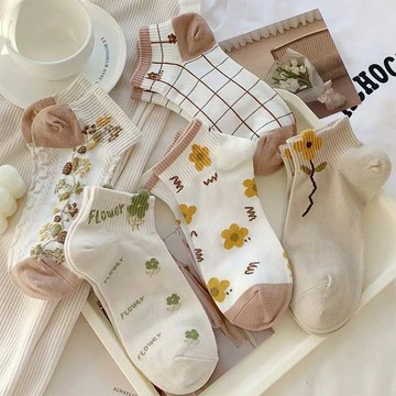 襪子 日系 淺口船襪 花邊 短襪 春夏 薄款 學生襪 百搭 透氣 女襪 短襪 甜美 森系 少女襪 短筒襪 女襪