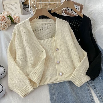 港風套裝女復古chic御姐炸街秋冬裝小個子搭配甜酷女裝毛衣兩件套