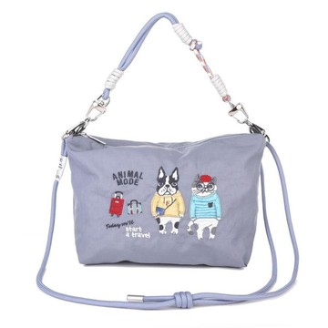 Kusuguru Japan 三用法傘繩包 肩繩手柄可拆提包手拿包 外出包-藍