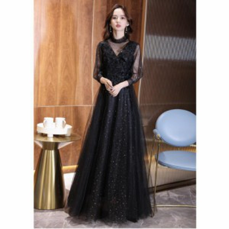 ウエディングドレス 袖あり ロングドレス 演奏会 イブニングドレス パーティードレス 結婚式 発表会 大きいサイズ Aラインワンピース フ 通販 Lineポイント最大get Lineショッピング