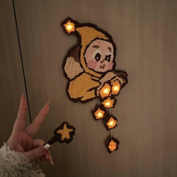 已售3.2K件💛手工diy會魔法的星星人小夜燈磁控全套材料包送女朋友情人節禮物 diy手作材料包 手作diy手作小物