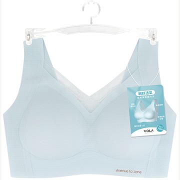 [家速配]柔潤網紗透氣內衣-藍M