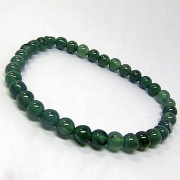 深亮綠5mm 天然A貨翡翠玉石手珠手鍊H97