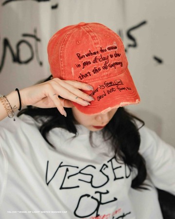 26SS VSL-C01 Vessel of Light Sketch Washed Cap-水洗紅