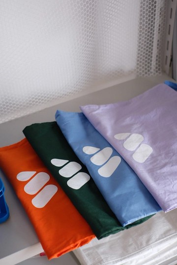 Daily Shopping Bag W Logo 水洗棉質托特包