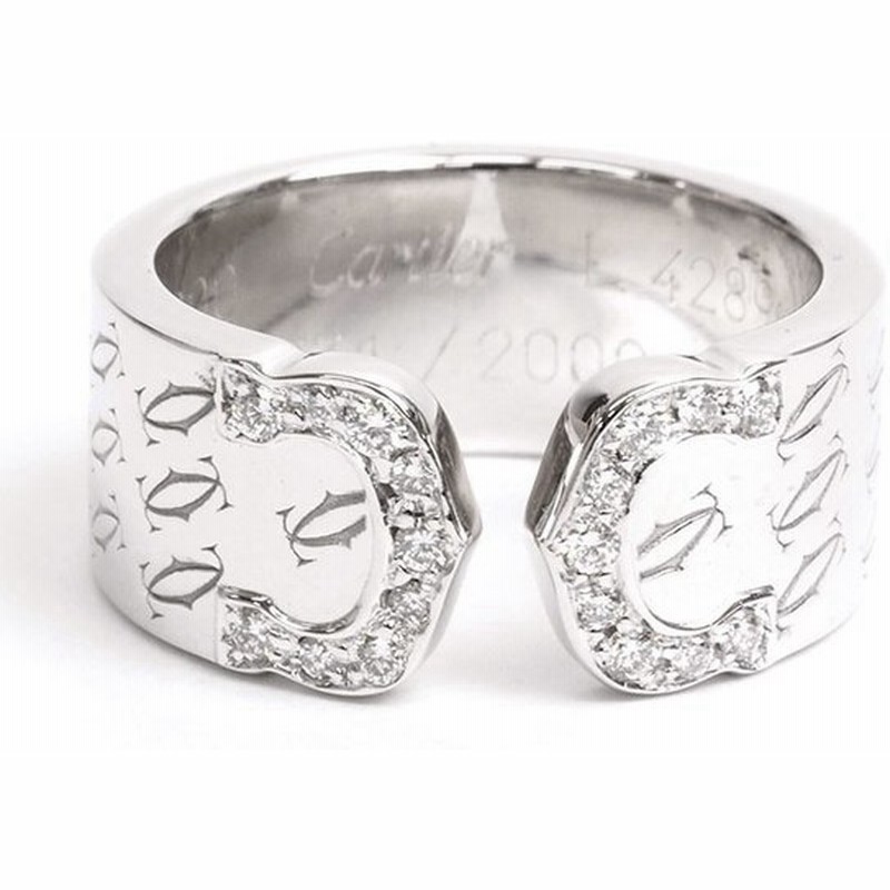 カルティエ パヴェダイヤモンド 2c C2 Cドゥ ロゴ 2000年 ミレニアム クリスマス限定 リング 18金ホワイトゴールド 48 リング 通販 Lineポイント最大0 5 Get Lineショッピング