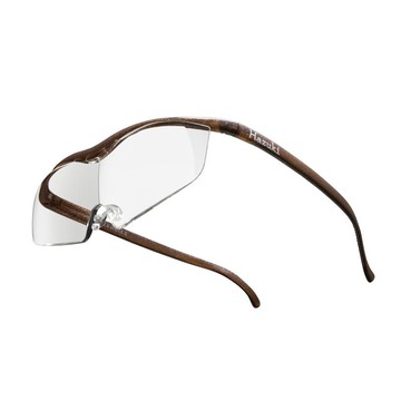 葉月透明眼鏡式放大鏡1.32倍大鏡片(咖啡/珍珠白/亮紫/黑灰/茶色鏡片) 1.32倍/咖啡