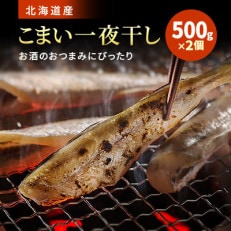 北海道産 こまい一夜干し 500g×2個