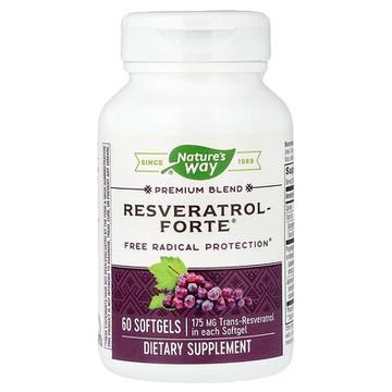 Nature's Way, Resveratrol Forte®，優質混合物，60 粒軟膠囊