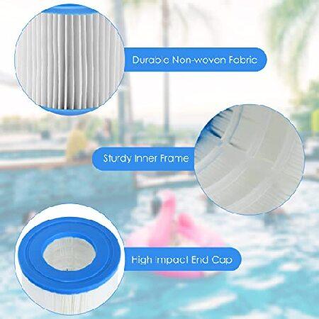 Goplus Pack Pool Filter Replacement Cartridge, Type VI Spa Filter Pump Compatible with Most Massage Pool, Swimming Pool, Above Ground Pool, Hot Tub