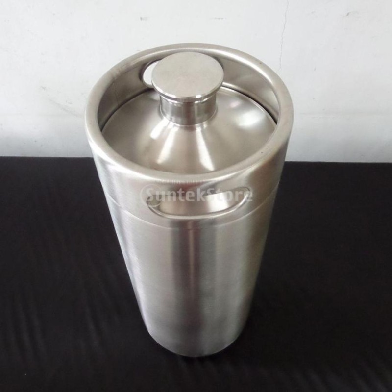 自家製用 ミニケグ Mini Keg 樽 2L + 5L 大容量 ステンレス製 ビール用 シリンダー ダブルハンドル ディスペンサー付き |  LINEブランドカタログ