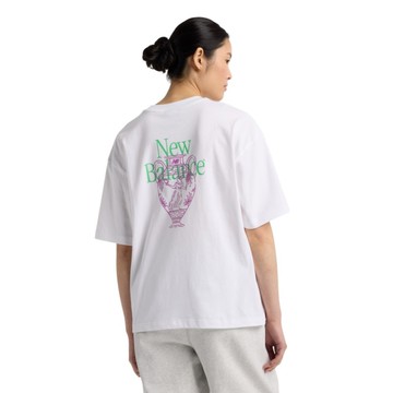 NEW BALANCE 短T NB 白色 LOGO 希臘風 短袖 上衣 女 WT51940WT