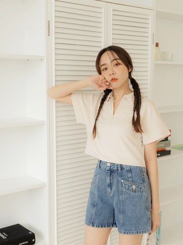 抗UV短版拉鍊POLO衫