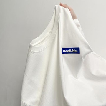 三本針白t恤短袖男美式復古潮牌潮流280g高克重磅小領口夏7七分袖