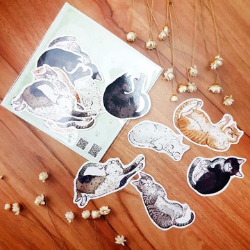 貪睡貓咪(一)貼紙組