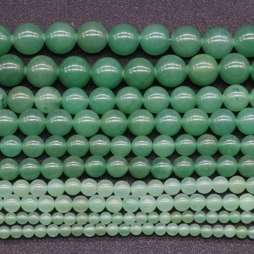 KJ--201-Aventurine綠東陵玉圓珠散珠diy 串珠飾品配件材料半成品批發