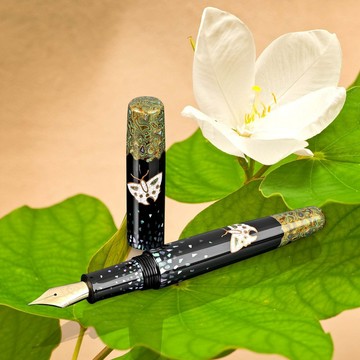 新品CYPRESS【變塗–幸運靈蛾】原創設計 傳統工藝 氣密套鋼筆