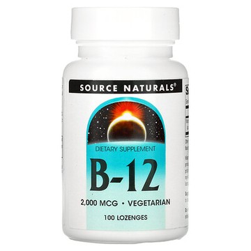 Source Naturals, B-12，2,000 微克，100 錠劑