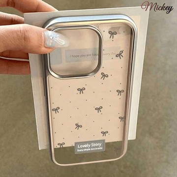 波點蝴蝶結適用于蘋果16PROMAX手機殼iPhone15電鍍14簡約13軟殼12