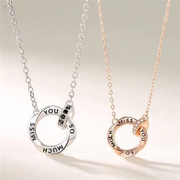 【巴黎精品】現貨+預購 頂級925純銀項鍊鎖骨鏈情人節禮物情侶對鍊配件-想念你莫比烏斯情侶項鍊3款a1kp26