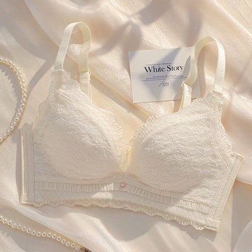 內衣女薄款大胸顯小無鋼圈小胸聚攏帶肩帶文胸收副乳防下垂調整型胸罩夏【倪醬】