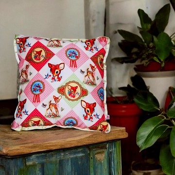 英國Wu&Wu設計復古可愛繽紛小鹿造型抱枕套-絕版特惠